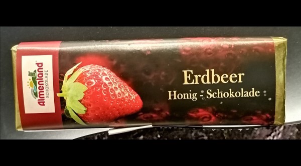Almenland Schokolade Erdbeere 80g